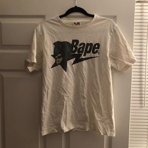COPY - Slightly used white mens Bape t-shirt, size M